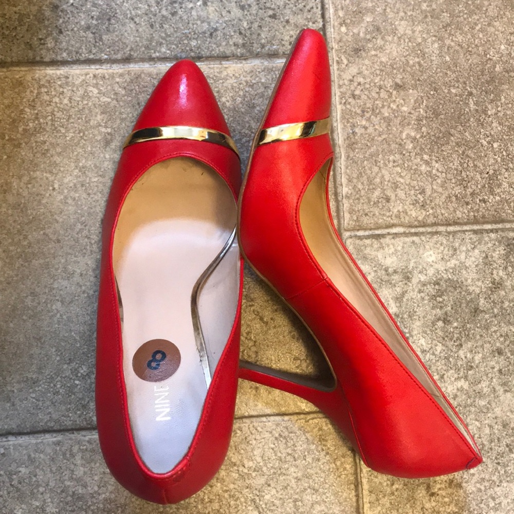 Nine West red pumps